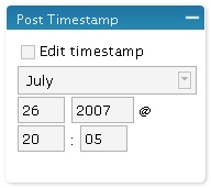 Wordpress post timestamp