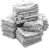 Stack of newspapers
