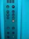 Inside an old lift