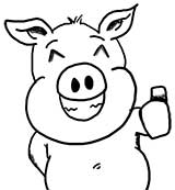 smiling pig