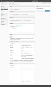 wordpress 2.7 add links