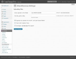 wordpress 2.7 miscellaneous settings wordpress 2.7 miscellaneous settings