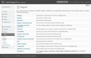 wordpress 2.7 import tool wordpress 2.7 import tool