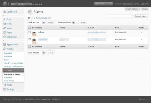 wordpress 2.7 manage users