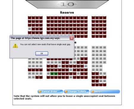 tgv booking no single seats