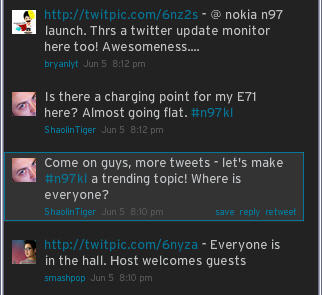 twitter nokia n97 launch