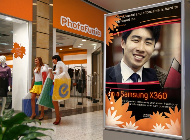 PhotoFunia with my Samsung ad