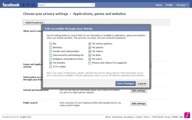 information access to your friends